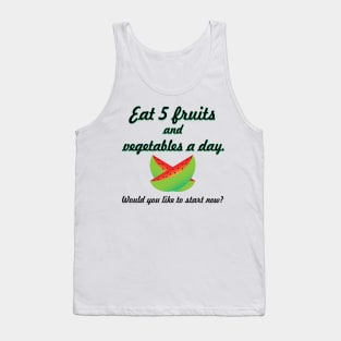 Eat 5 fruits and vegetables Tank Top